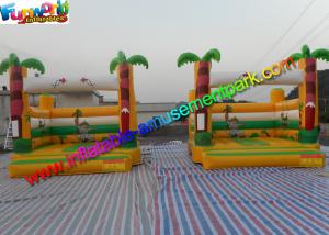 Wholesale Popular Palm Tree Commercial Bouncy Castles Inflatable Bouncer House 4m x 4m x 3.5m from china suppliers