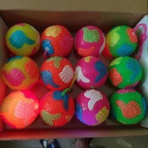 Wholesale Rubber TPR Flashing Spikey Bouncing Yoyo Toy Ball in Multi-colors Great for Stress Relief from china suppliers
