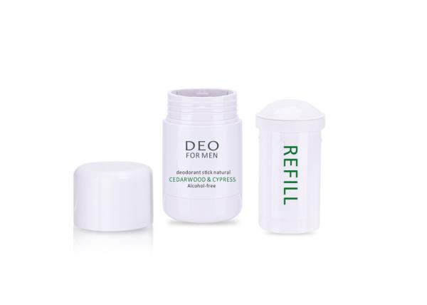 30G,50G Ttwist-up Deodorant Stick Container At Cylinder Round With Refill Up For