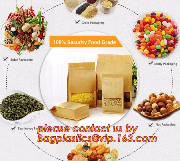 100% Food Grade Customized Recyclable Eco Zipper Eight Side Sealed Biodegradable