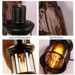 Industrial Loft design creative cafe restaurant bar bedside iron wooden led wall