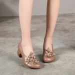 S406 Leather Shoes Handmade Toe Layer Cowhide High Quality Women'S Shoes Custom