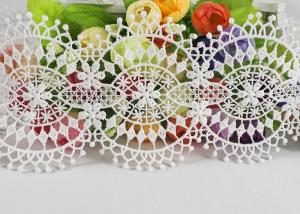 China Noble Floral Chemical Polyester Eyelet Lace Trim Embroidery Design For Handicraft on sale