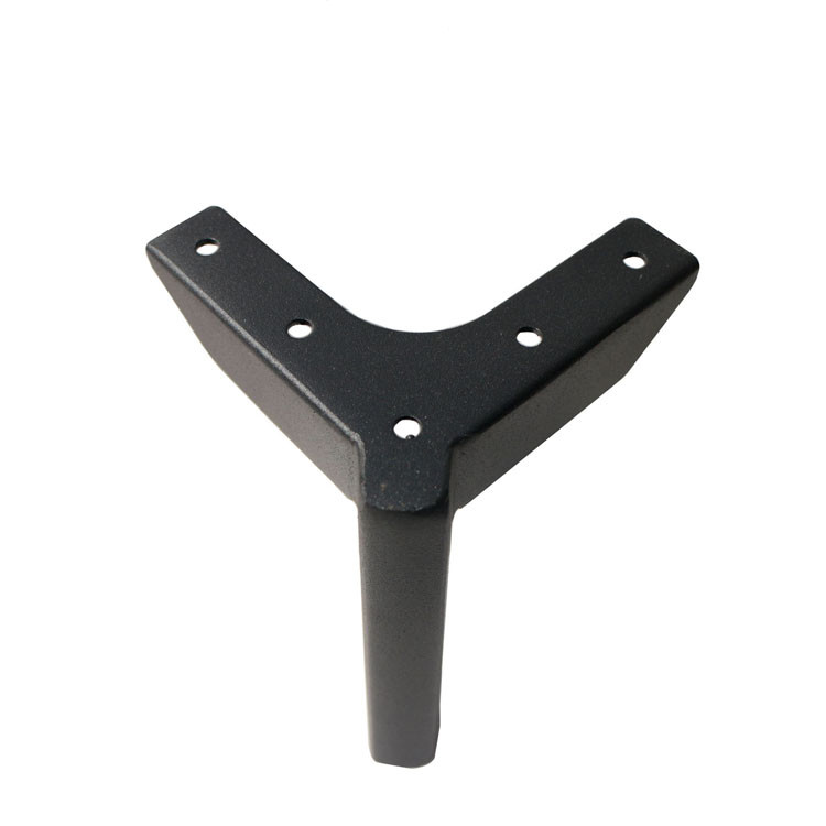 Black Painting Metal Sofa Legs 120mm Height Strong Load - Bearing Capacity