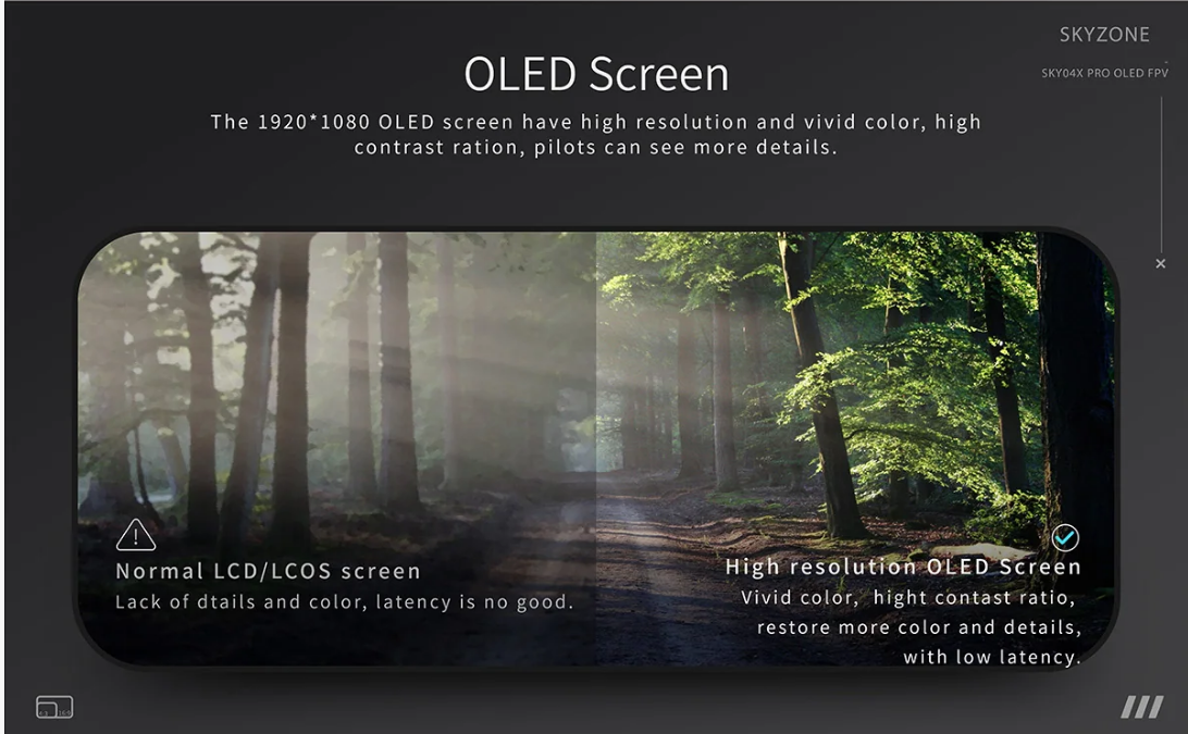 High Performance SKYZONE SKY04X PRO 5.8GHz 48CH FPV Goggles with 1920X1080 OLED DVR Head Tracker for RC Racing FPV Drone