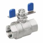 201/304 Stainless Steel Female Thread Butterfly Handle 2PC Ball Valve DN8-DN100