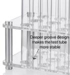 Scientific Experiments 12Pcs 20x150mm Glass Test Tubes With Cork Stoppers 1 Rack