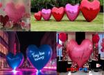 Christmas Big Inflatable Heart Inflatable Balls Shiny Hear Inflatable Mirror