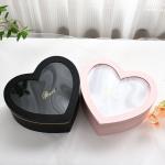 Custom Heart-Shaped Transparent Window Flower Box With Your Own Logo Personalize