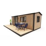 Customized Color Wooden Homes for Family Made of Steel Sandwich Panel and