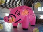 6m Cute Custom Shaped Balloons , 0.18mm Pink PVC Inflatable Helium Balloon