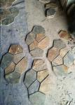 Natural slate culture stone sawn cut split China beige green color