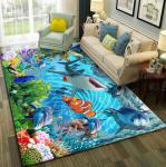 3D Printing Sea World Blending Crystal Velvet Living Room Floor Carpets 120