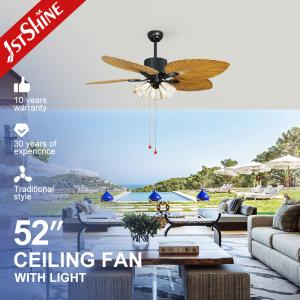 Wholesale Living Room Functionality Decorative Design 52 Inch ABS Blades Ceiling Fan with Light from china suppliers