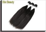 Custom Peruvian Remy Virgin Human Hair Extensions For Women , Black Straight