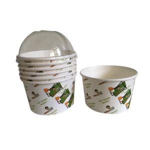 Wholesale Compostable 120ml Paper Bowl White Kraft PLA Coated Disposable Paper Ice Cream Cups from china suppliers