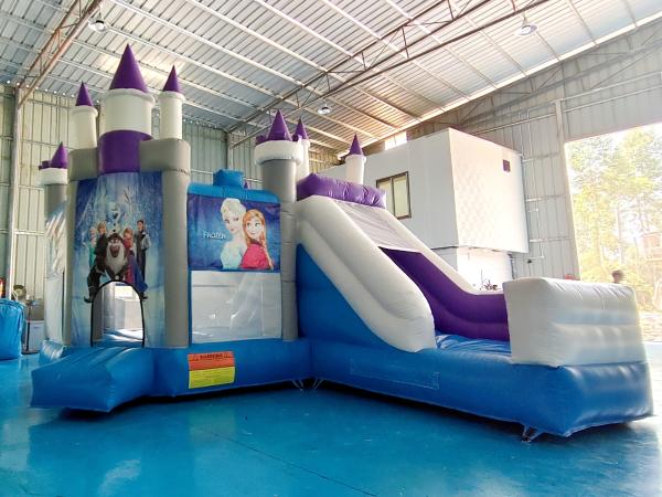 Hot Sale Inflatable Jumping House Frozen Cartoon Inflatable Slide For Party