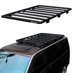 Black Multivan Crossbars Basket Flat Aluminum Alloy Platform Roof Racks for