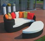 PE Rattan Sun bed patio Backyard beach Chaise Lounge chairs Leisure Aluminium