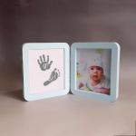 Wood Material Custom Photo Frame 12 Month Baby Handprint And Footprint Kit