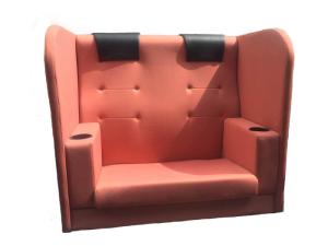 Wholesale Powder Coated Frame Couple Cinema Seats , Theater Sofa Recliner ABS Cup Holder from china suppliers