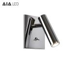 Simple recessed mounted knob switch 3W led wall lamp bed wall reading light for