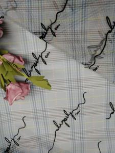 Wholesale OEM Letter Pattern Flocked Mesh Fabric Printed Tulle Lace from china suppliers