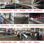 132KV BS EN 1011-2 Welding Galvanized Steel Tubular Transmission Poles