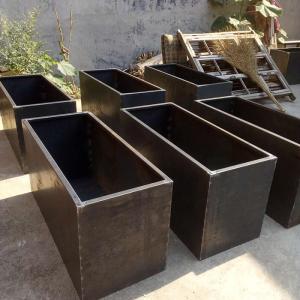 Wholesale Frost Resistance Corten Steel Pot with Drainage Hole and Customized Thickness from china suppliers