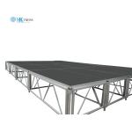 Silver Aluminum Stage for Foldable Concert Equipment and Portable Seating at