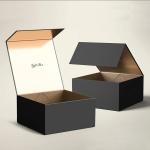 Varnishing Printing square Card Board Gift Boxes Magnetic With Lid Matt