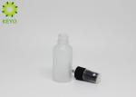Cylindrical Frosted Glass Face Mist Bottle 30ml 1 OZ With Plastic Sprayer