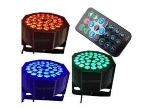 Wholesale New RF Remote Control 36*1.5w RGB Tri Color Mini Plastic Flat Pad, Plastic Case from china suppliers