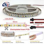 Residential LED Light Strip DC12V 24V SMD2835 Electroplate PCB 120Ds 8mm Ra 80