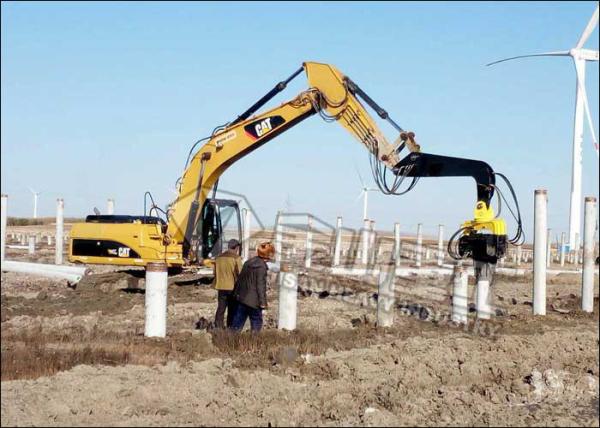 Side Clamp Hydraulic Impact Sheet Pile Driving For Excavators Zoomlion ZE230
