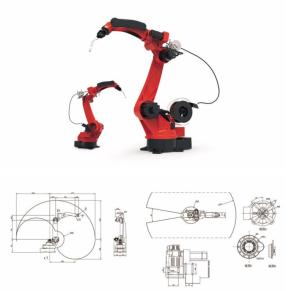 Wholesale 6 AXIS TIG / MIG / Pinch Welder Industrial Welding Robot arm from china suppliers
