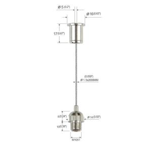 Wholesale Brass Ceiling Cable Hanging System Light Suspension Kit With M10 Thread YW86012 from china suppliers