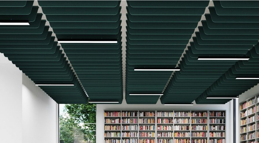 Modern Design PET Ceiling Acoustic Panel Fire Retardant For Studio NRC 0.9