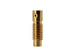 2 Teeth Small Brass Worm Gear 12.6mm Outside Diameter RoHS Certification