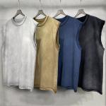 Breathable Hip Hop Style Oversized Cropped Sleeveless T Shirt Vest for Men