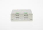 High-impact Flame Reisistance Plastic Two Port Cat6 Surface Mount Box