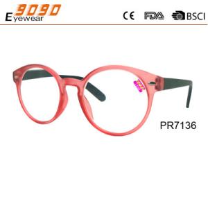 Wholesale Fashionable Circle frame Reading glasses, made of plastic , suitable for men and women from china suppliers