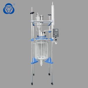 Wholesale 10L 20L 30L 50L Lab Glass Reactor , Glass Reactor Vessel Corrosion Resistent from china suppliers