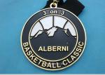 Zinc Alloy Basket Ball Sports Enamel Medal Nickel Plating With 900 * 25 Mm