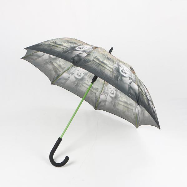 Sex Women'S Automatic Umbrellas , Custom Printed Uv Golf Umbrella With Curved