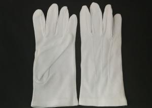 China Yarn 32s Marching Band Gloves With Grip , Cotton Parade Gloves Three Stitches Lines on sale