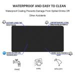 Large Extended Waterproof Keyboard Mat Non-Slip Gaming Mouse Pad with Stitched