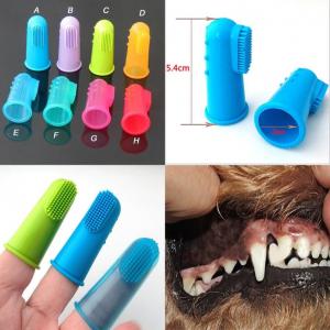 Wholesale Super Soft Pet Finger Toothbrush Teddy Dog Brush Bad Breath Tartar Teeth Tool from china suppliers