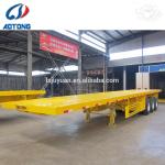 Common Mechanical Suspension 2 Axles Platform Trailer Flat Bed Semi Trailer
