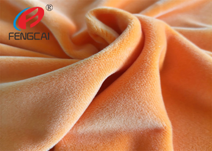 95% Polyester 5% Spandex Velvet Fabric Plain Dyed For Baby Clothes Super Soft